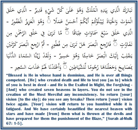 Tafseer Surah al-Mulk Ayaat 1-5  Verse By Verse Qur'an 