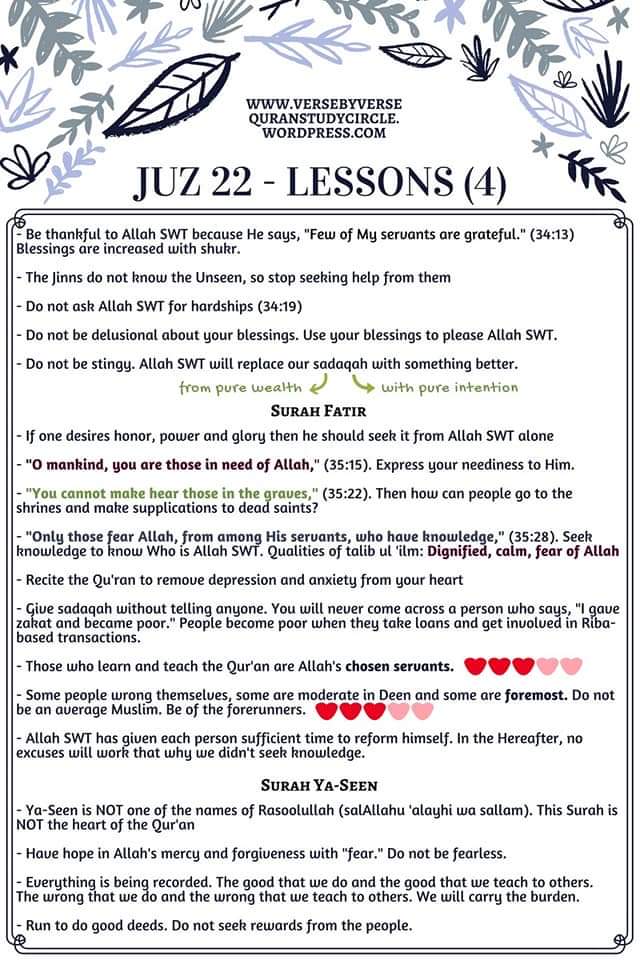 Journey through the Qur’an:Juz 22 – Verse By Verse Qur'an Study Circle